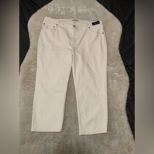 Abercrombie & Fitch‎ Ankle Straight Womens White Ultra High Rise Jeans Sz 36 22S